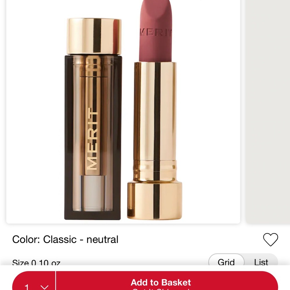 Merit Classic Neutral Lipstick-Matte